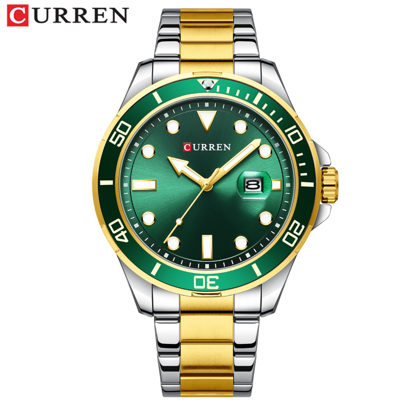 Mens Fashion Watch - CURREN New Green Water Ghost Series