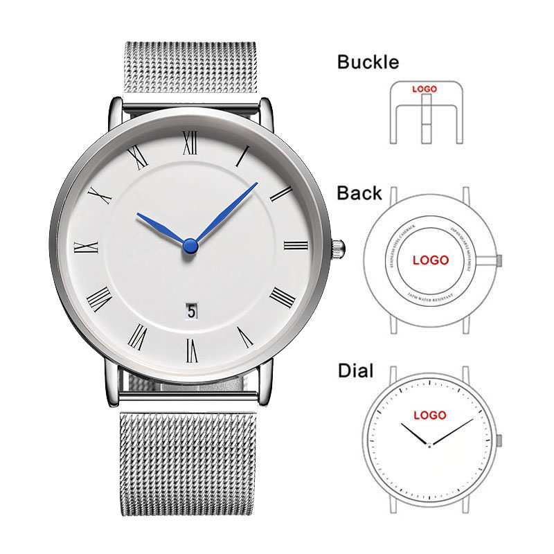 Men'S Fashion Logo - B-8210N Stainless Steel Mesh Strap Classic
