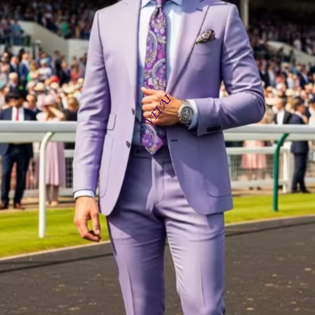 Slim Fit Blazer Men - CustomizedMen Light Lavender 2 Piece Suit