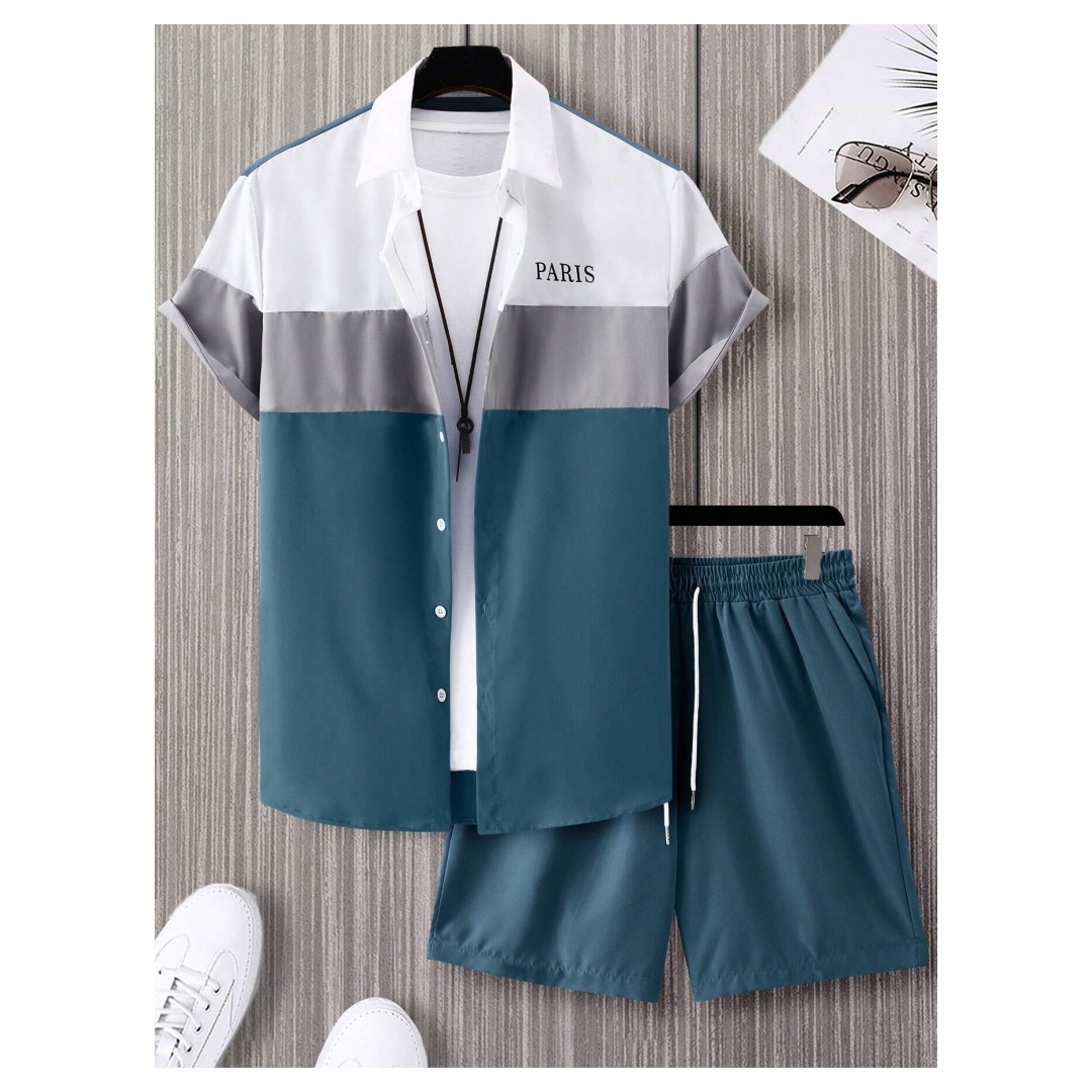 Men'S Fashion Y2K - Men's Fashion Suit Blue And White