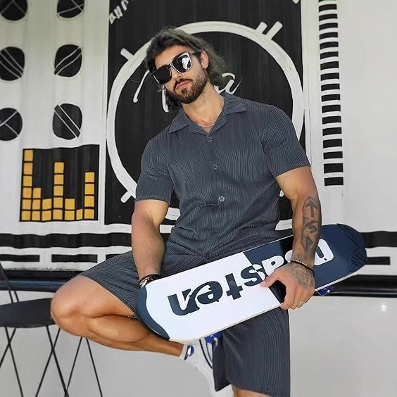 Men's 2 Piece Outfits Short Sl - Mens Fashion Casual Outfits ulasan dan harga