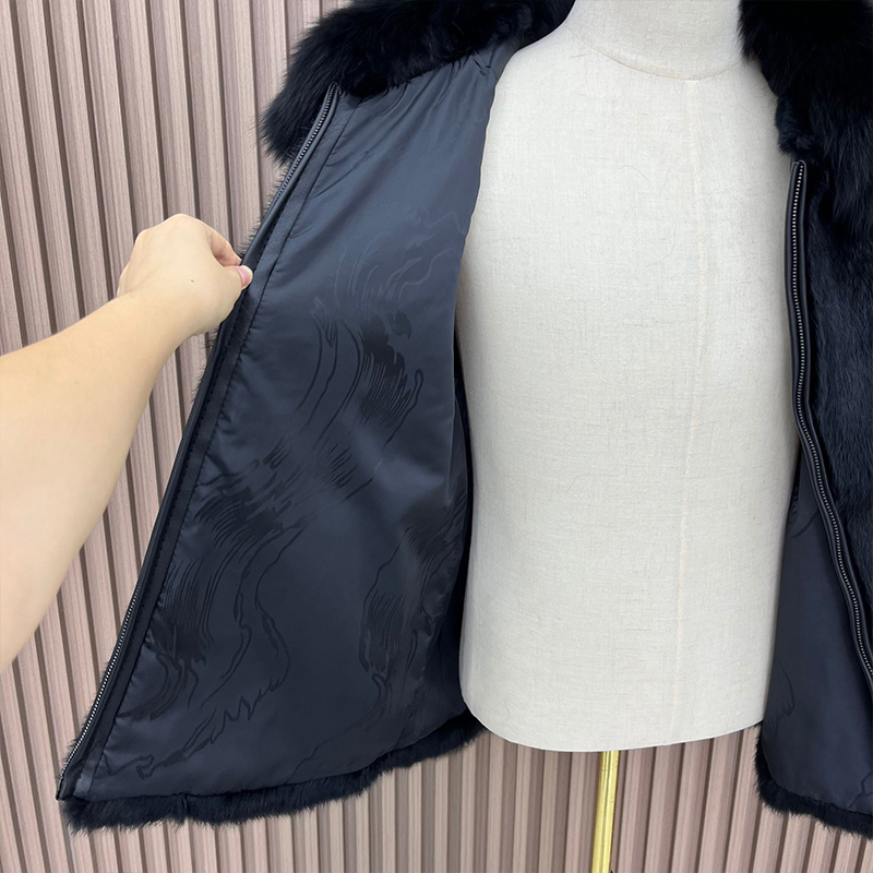 Real Genunie Natural Rabbit Fu - Men'S Fashion Zipper Jacket ulasan dan harga