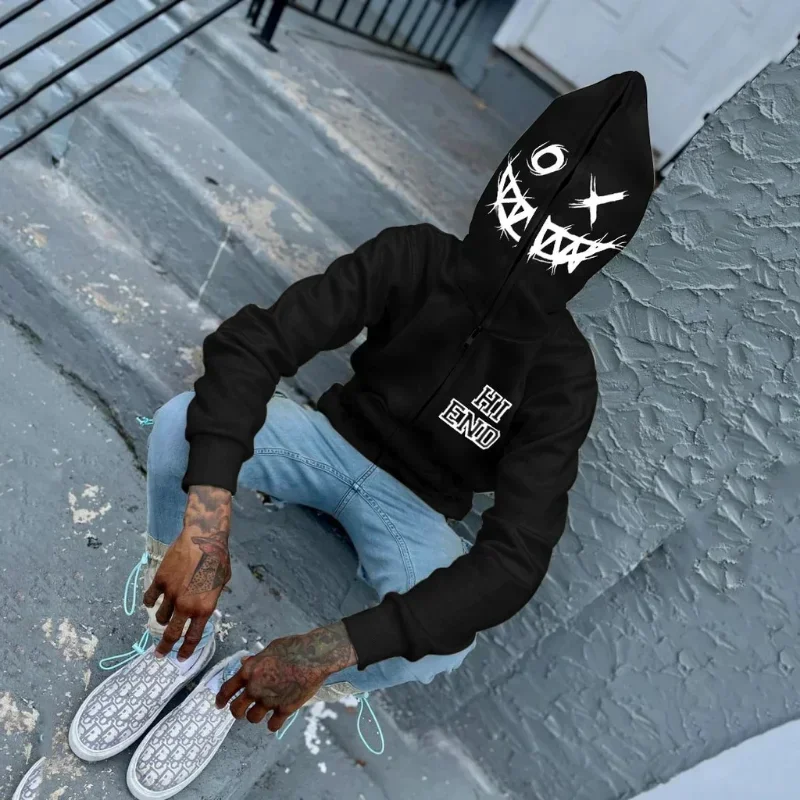 Women Men Y2K Fashion Hoodie L - Mens Fashion Zip Up Hoodies ulasan dan harga