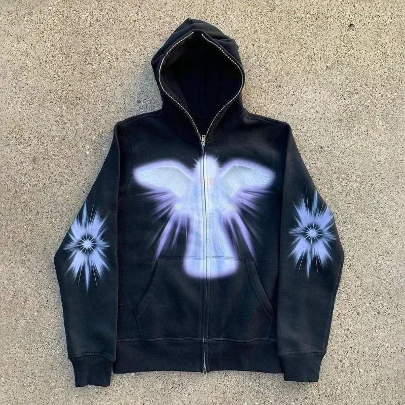 Women Men Y2K Fashion Hoodie L - Mens Fashion Zip Up Hoodies ulasan dan harga