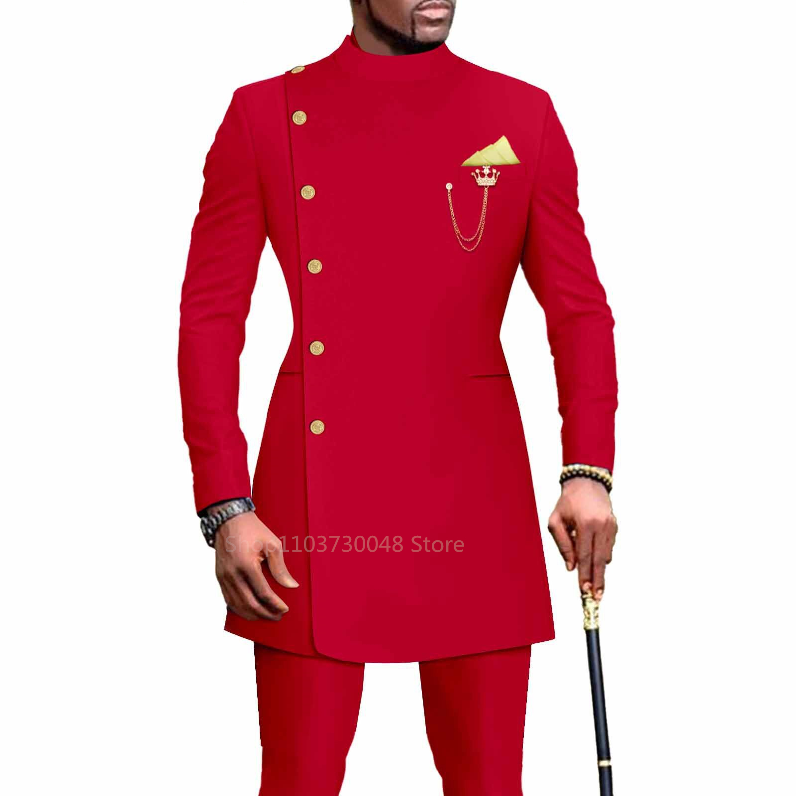 African Design Slim Fit 2 Piec - Slim Fit Blazer Men ulasan dan harga