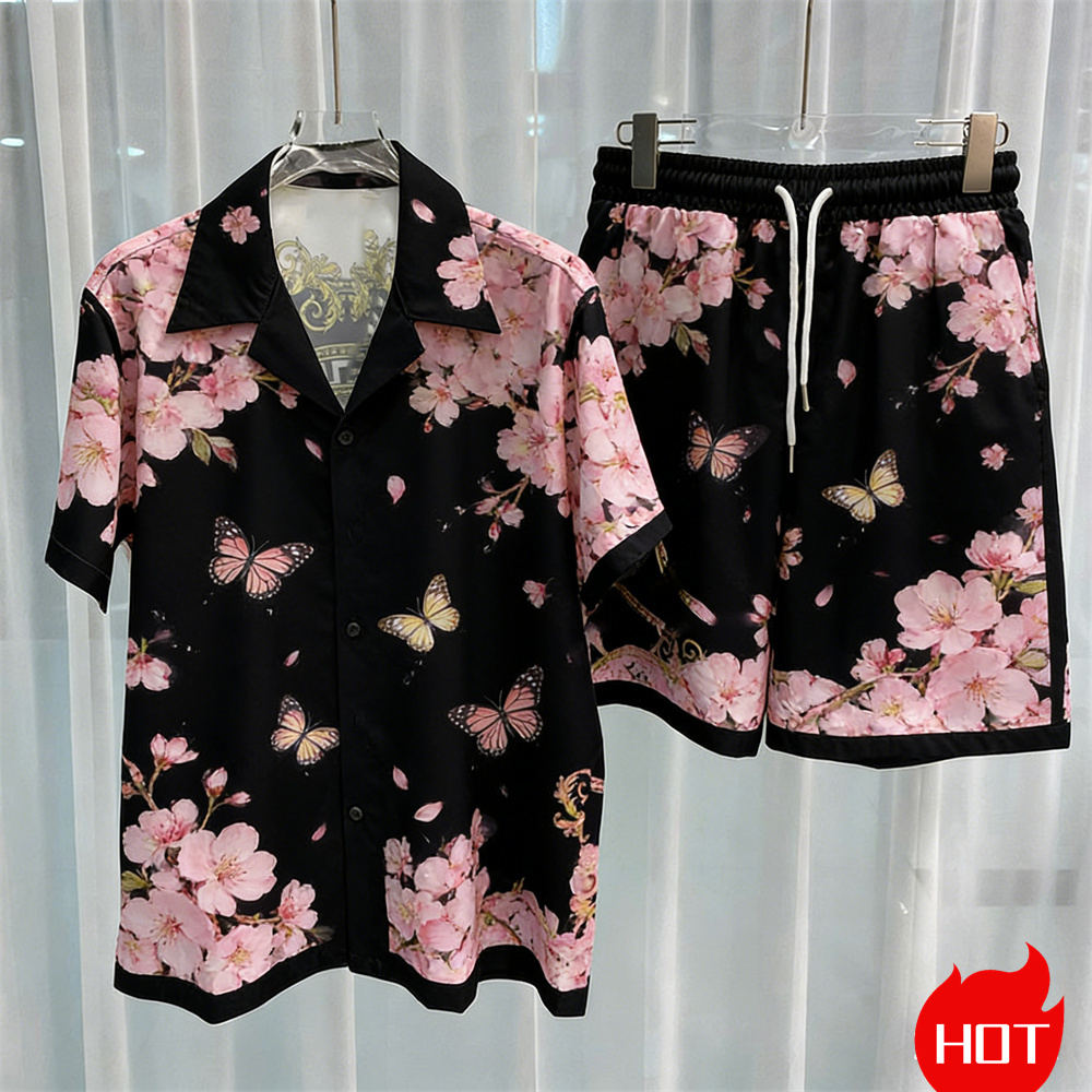 Digital printed men's set fash - Men'S Fashion Y2K ulasan dan harga