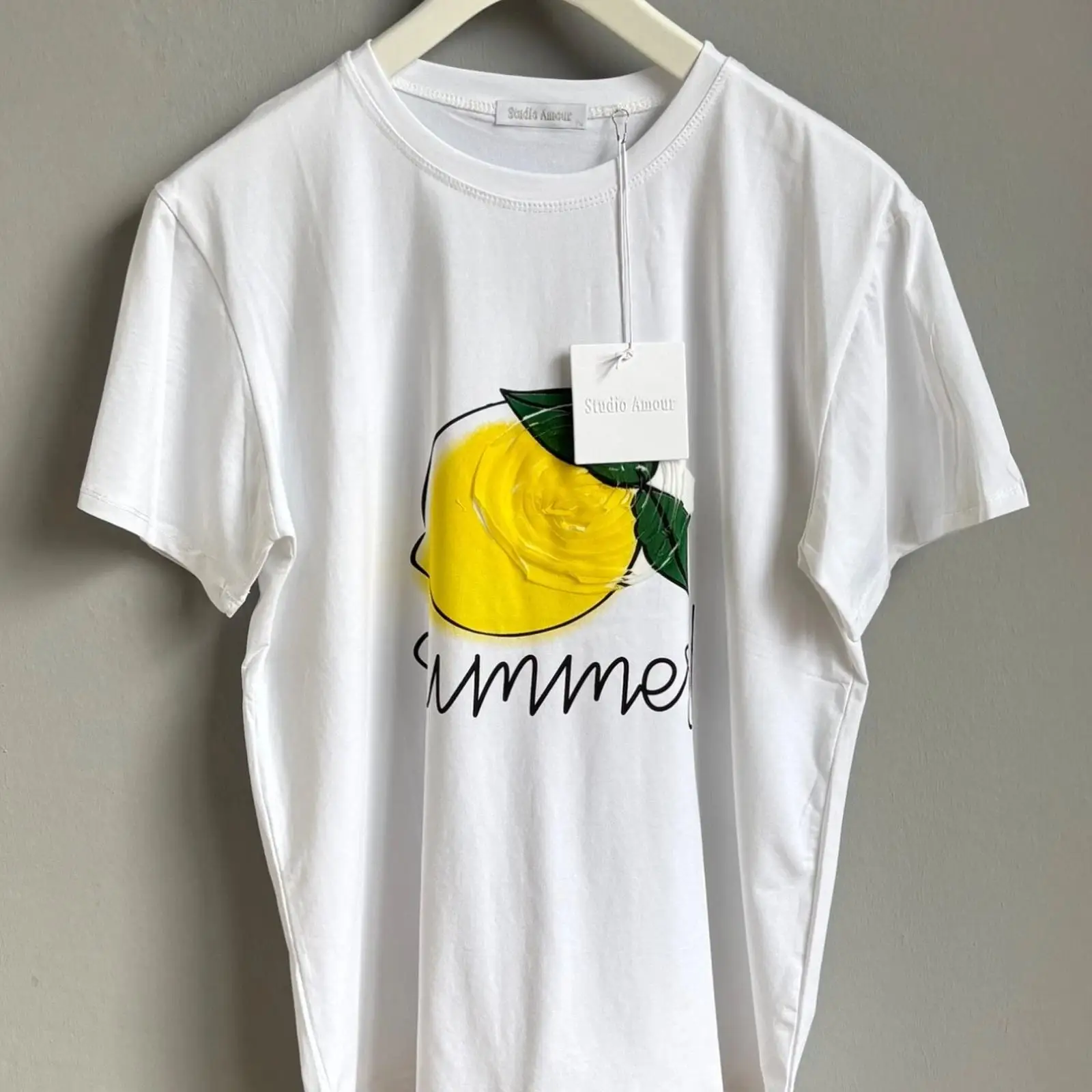 T Shirt Weiß Summer Zitrone Gr - Mens Fashion In 40S ulasan dan harga