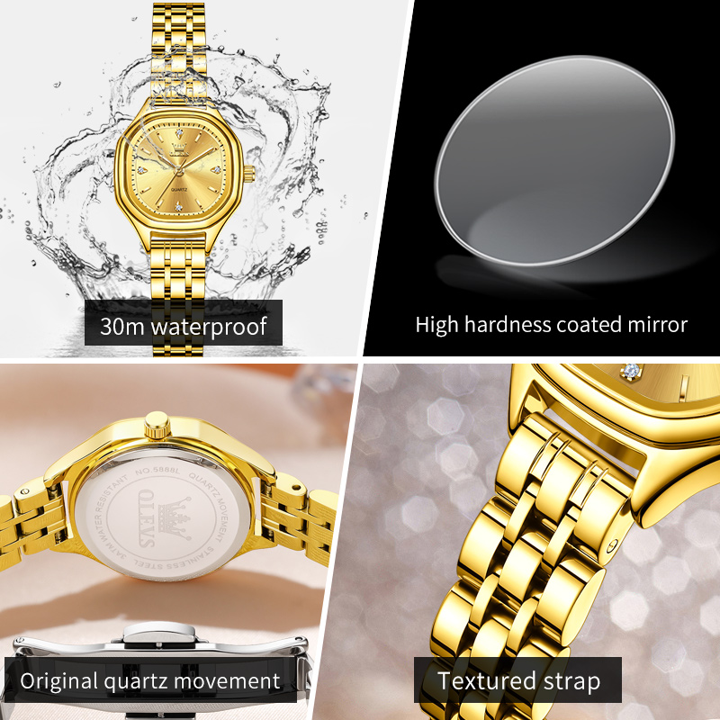 OLEVS 5888 Ladies Watches Gold - Mens Fashion Watch ulasan dan harga