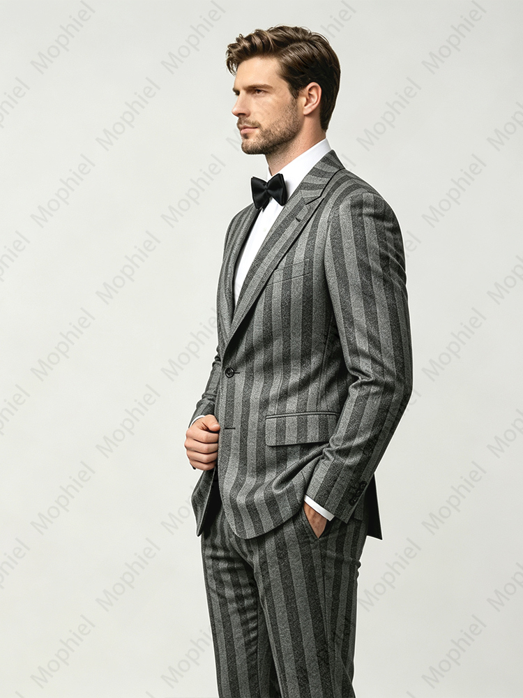 Black and Gray Men's Suits Not - Slim Fit Blazer Men ulasan dan harga
