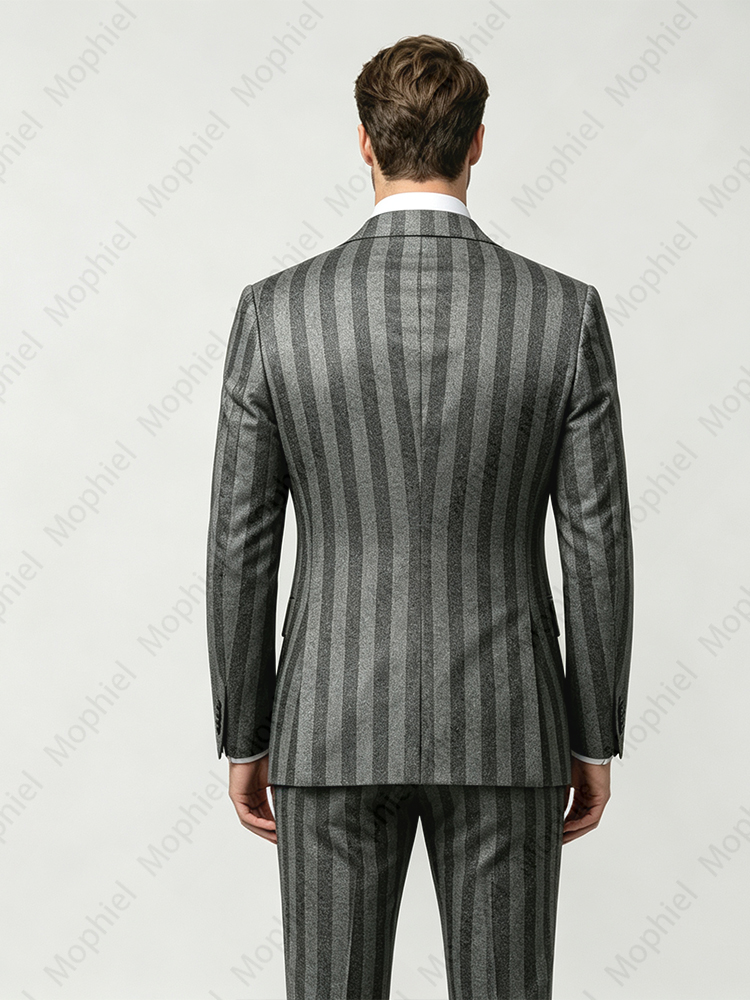 Black and Gray Men's Suits Not - Slim Fit Blazer Men ulasan dan harga