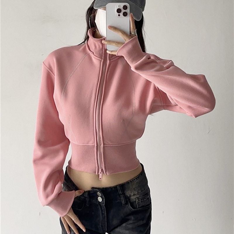 Women Crop Hoodie Sweatshirts  - Mens Fashion Zip Up Hoodies ulasan dan harga