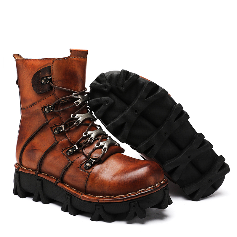 Fashion Men's Cowhide Genuine  - Men'S Fashion Hiking Boots ulasan dan harga