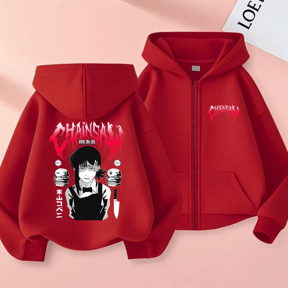 Custom Custom Anime Chainsaw M - Mens Fashion Zip Up Hoodies ulasan dan harga