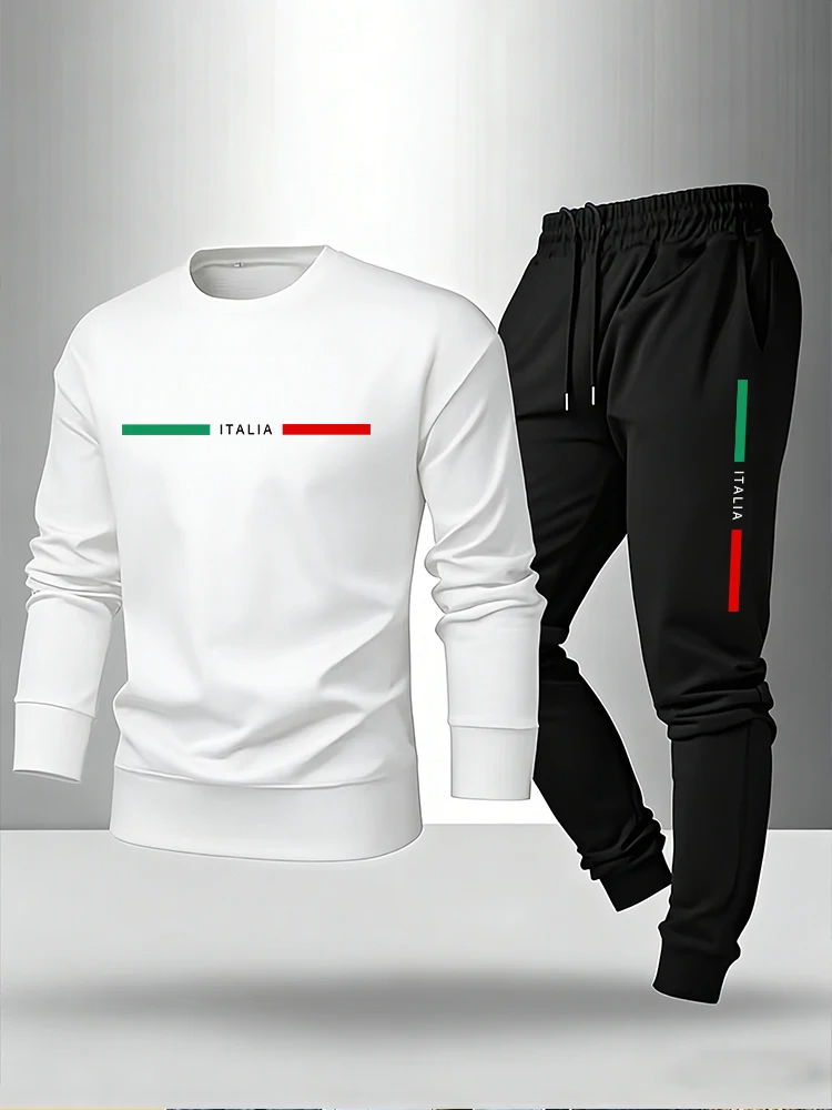 Italy Fashion Men O-neck Hoodi - Men'S Fashion Outfits 2026 ulasan dan harga