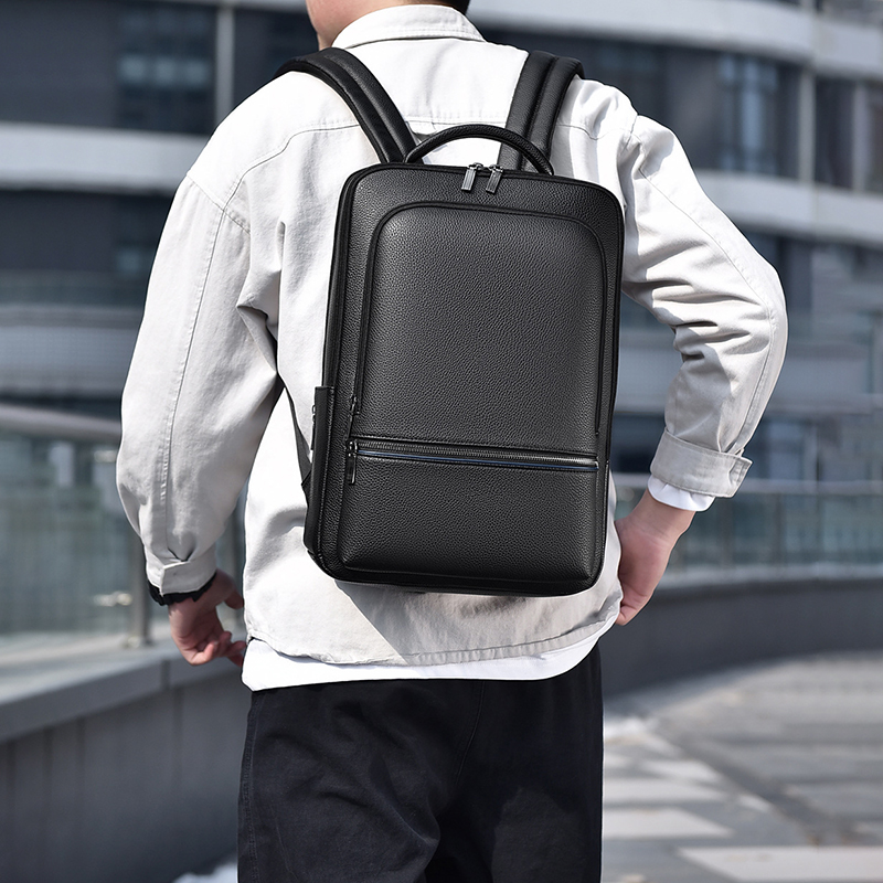 PU Leather Men's Backpack USB  - Mens Fashion Blog ulasan dan harga