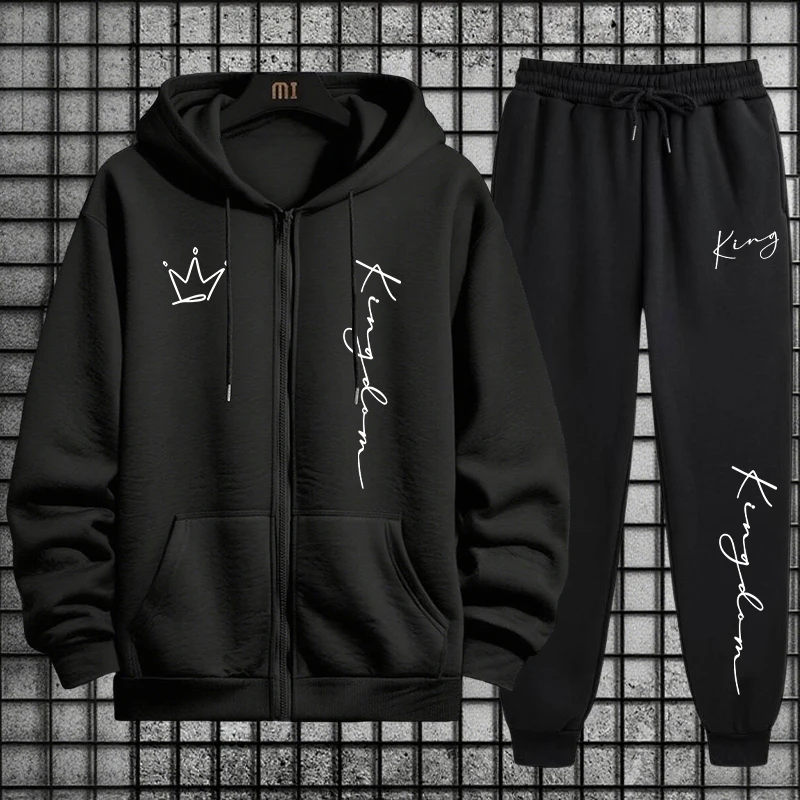 King Letter Print Hoodie and S - Quality Men'S Fashion ulasan dan harga