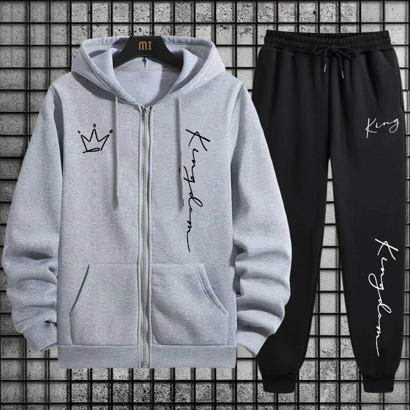 King Letter Print Hoodie and S - Quality Men'S Fashion ulasan dan harga