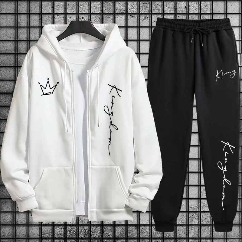 King Letter Print Hoodie and S - Quality Men'S Fashion ulasan dan harga