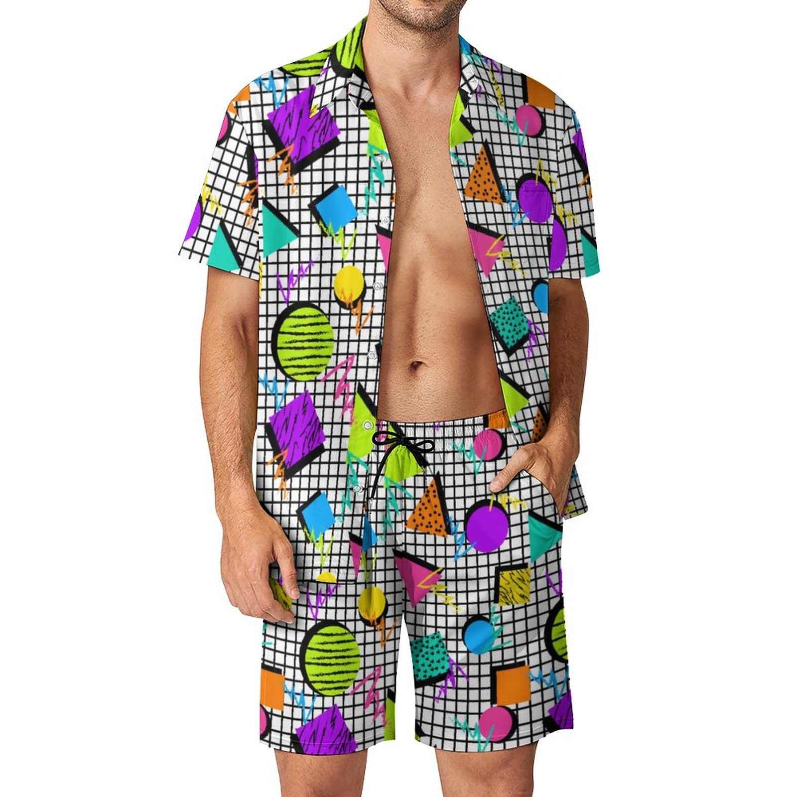 Summer Irregular Geometric 3D  - Quality Men'S Fashion ulasan dan harga