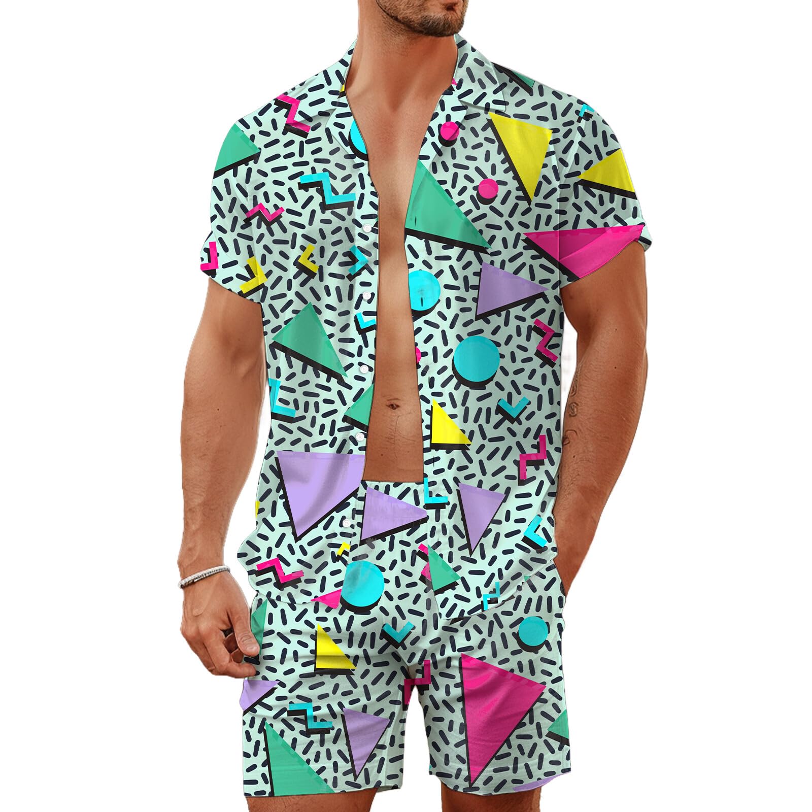 Summer Irregular Geometric 3D  - Quality Men'S Fashion ulasan dan harga