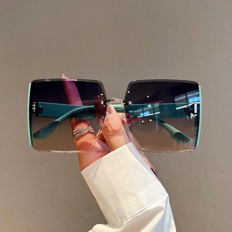 New Square Frameless Retro Sun - Men'S Fashion Luxury Brands ulasan dan harga