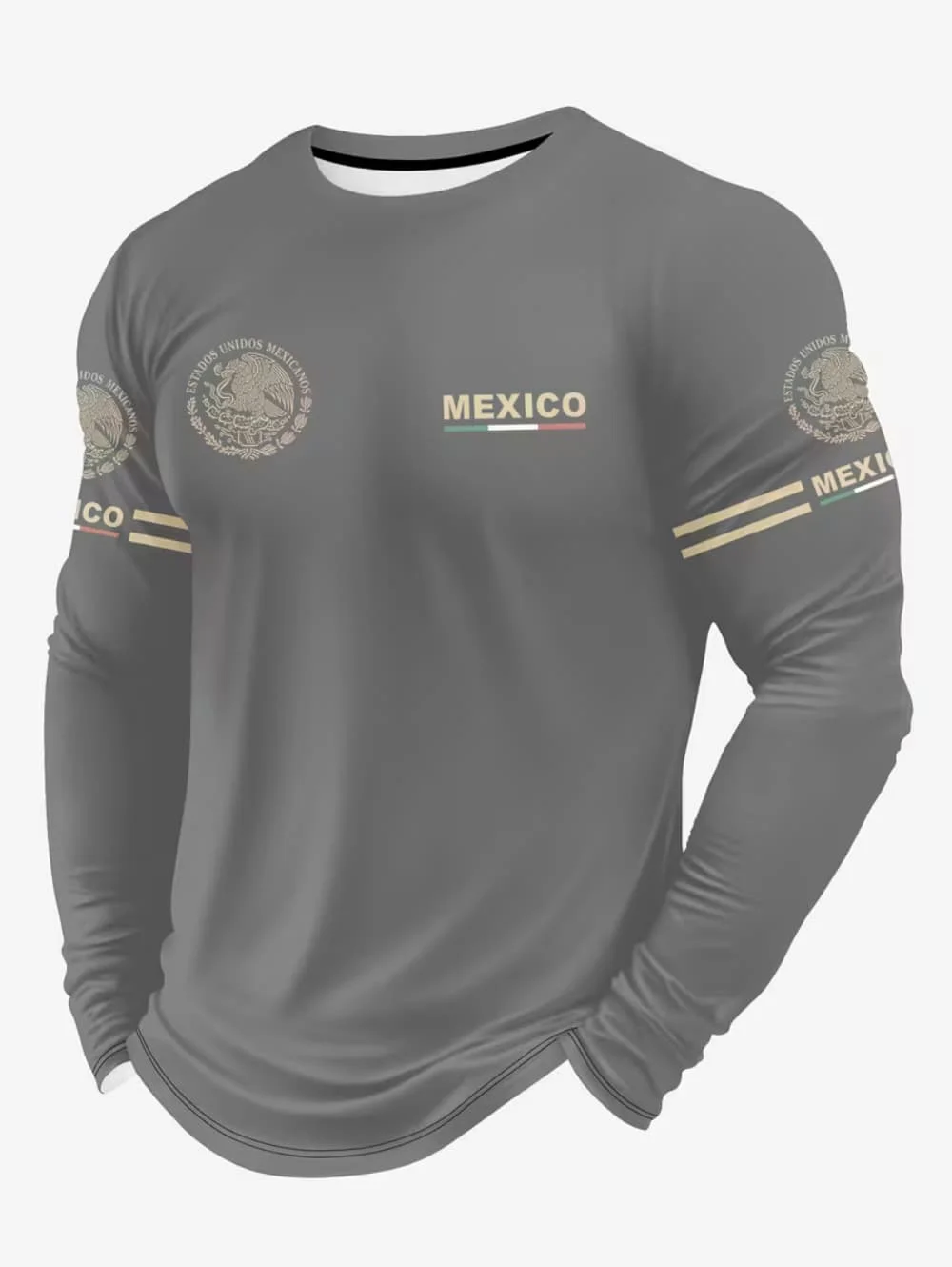 Men's Mexico Eagle Print T‑Shi - Quality Men'S Fashion ulasan dan harga