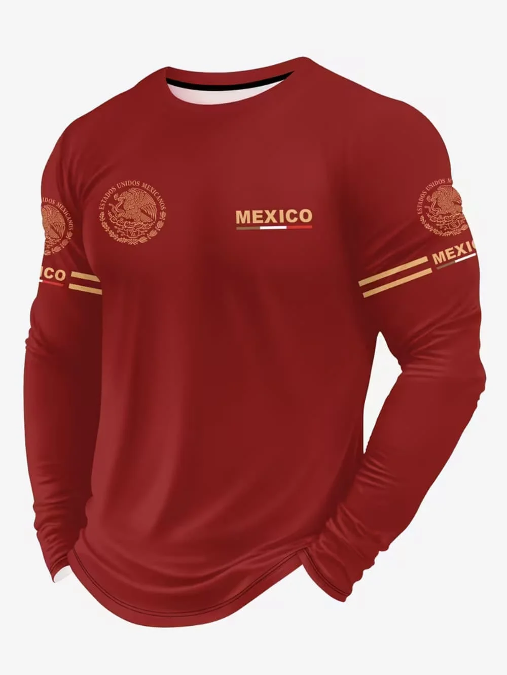 Men's Mexico Eagle Print T‑Shi - Quality Men'S Fashion ulasan dan harga