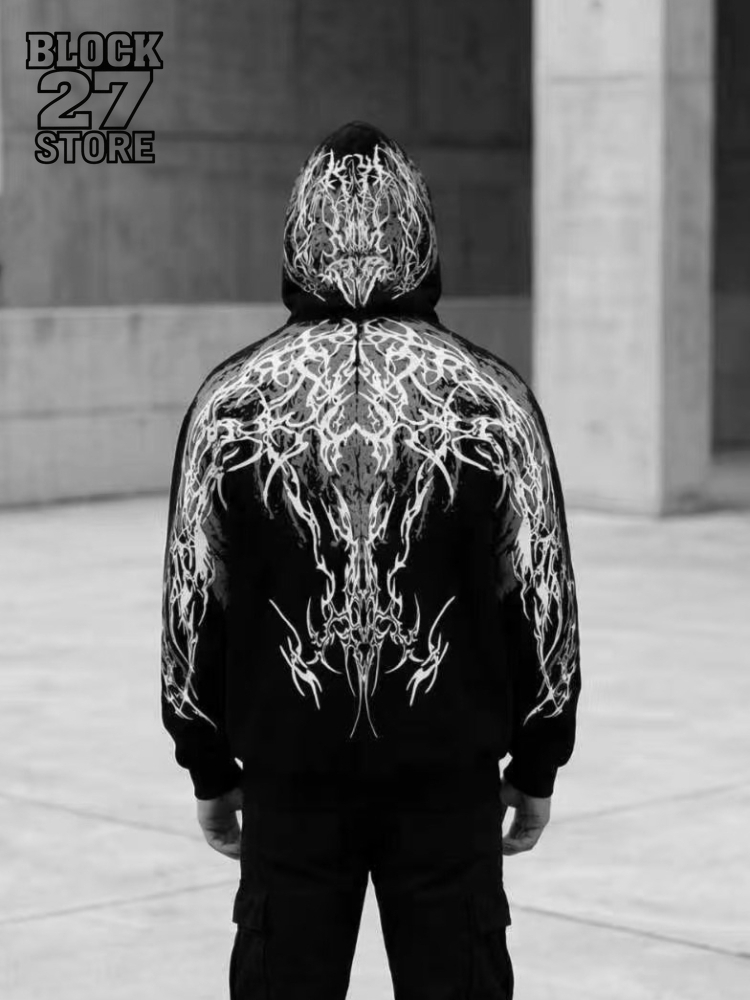 Mens Hoodie Harajuku Y2K Stree - Mens Fashion Zip Up Hoodies ulasan dan harga