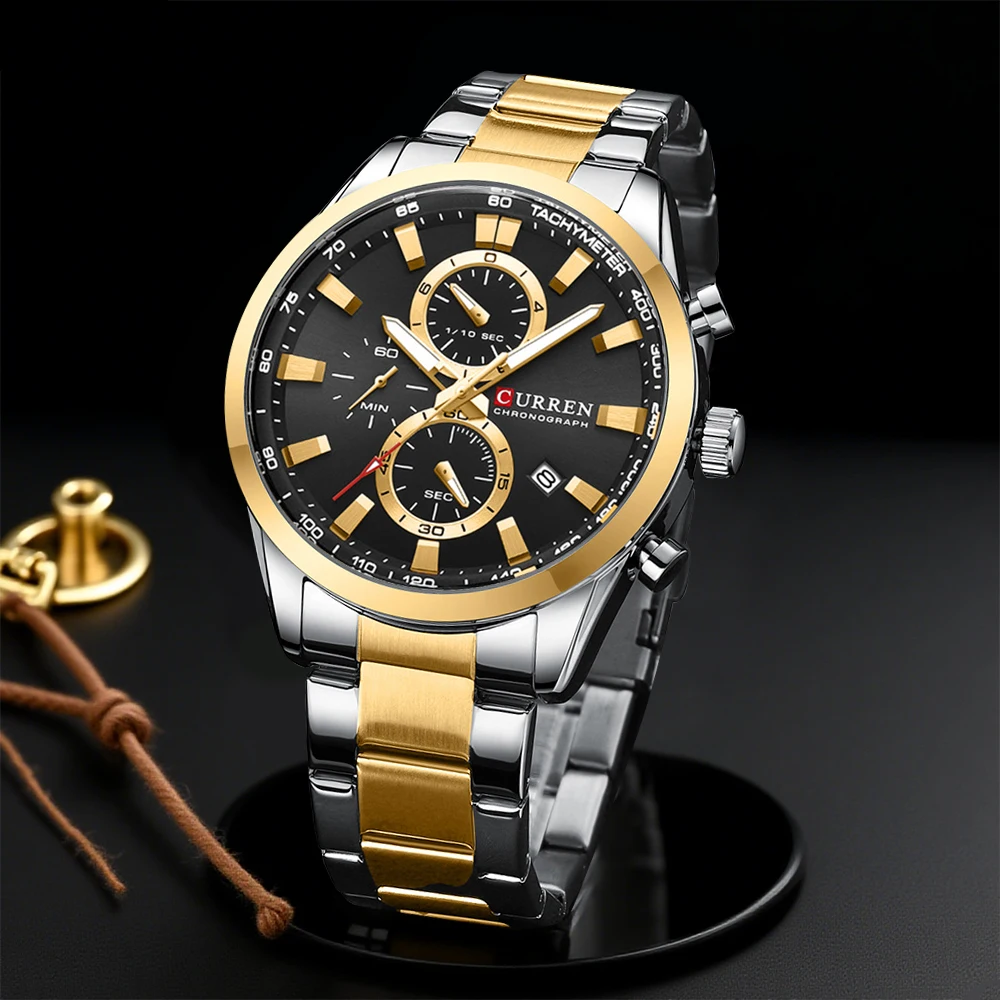 CURREN Casual Quartz Chrono Sp - Mens Fashion Watch ulasan dan harga