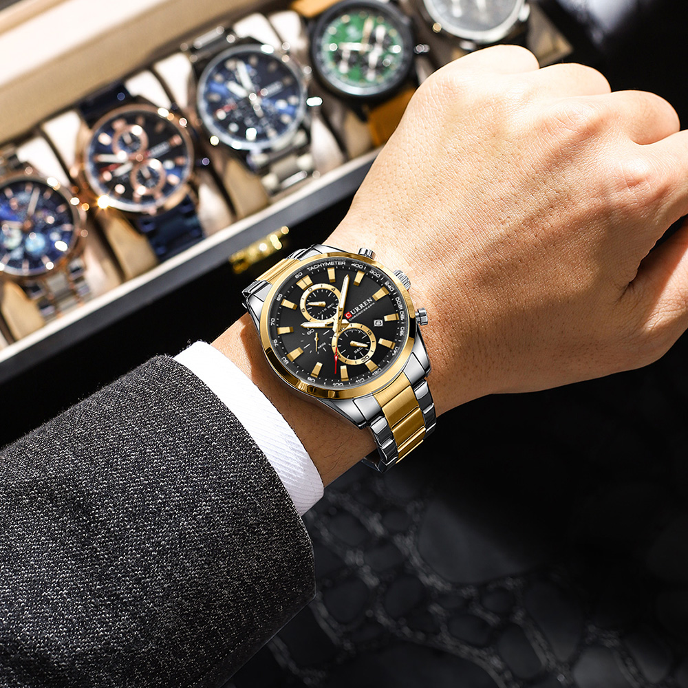 CURREN Casual Quartz Chrono Sp - Mens Fashion Watch ulasan dan harga