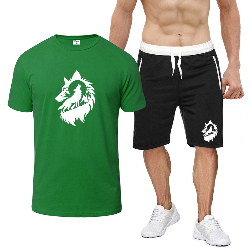 2026 Wolf Moon Logo Print Summ - Men'S Fashion Logo ulasan dan harga