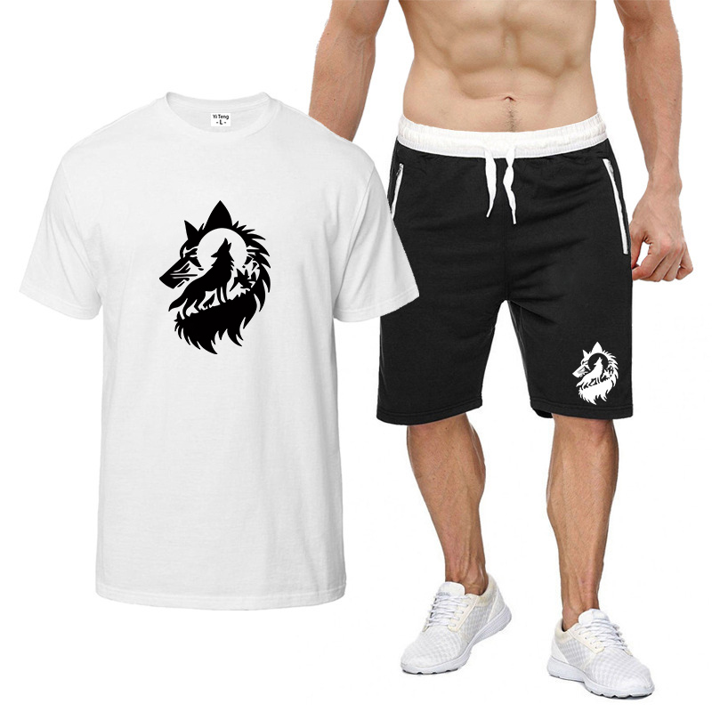 2026 Wolf Moon Logo Print Summ - Men'S Fashion Logo ulasan dan harga