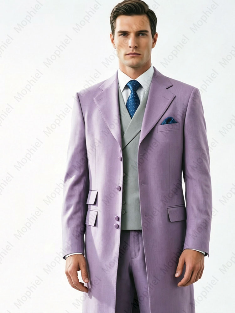 High Quality Long Men's Suits  - Slim Fit Blazer Men ulasan dan harga
