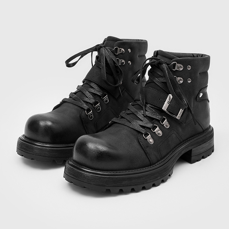 Brand Men Leather Boots Motorc - Men'S Fashion Luxury Brands ulasan dan harga