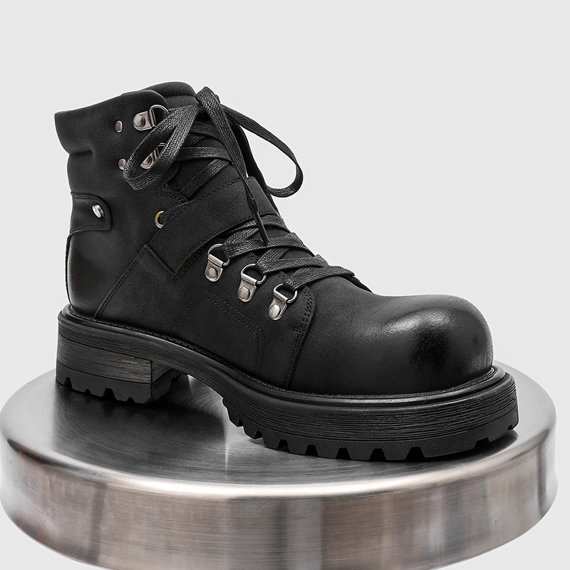 Brand Men Leather Boots Motorc - Men'S Fashion Luxury Brands ulasan dan harga