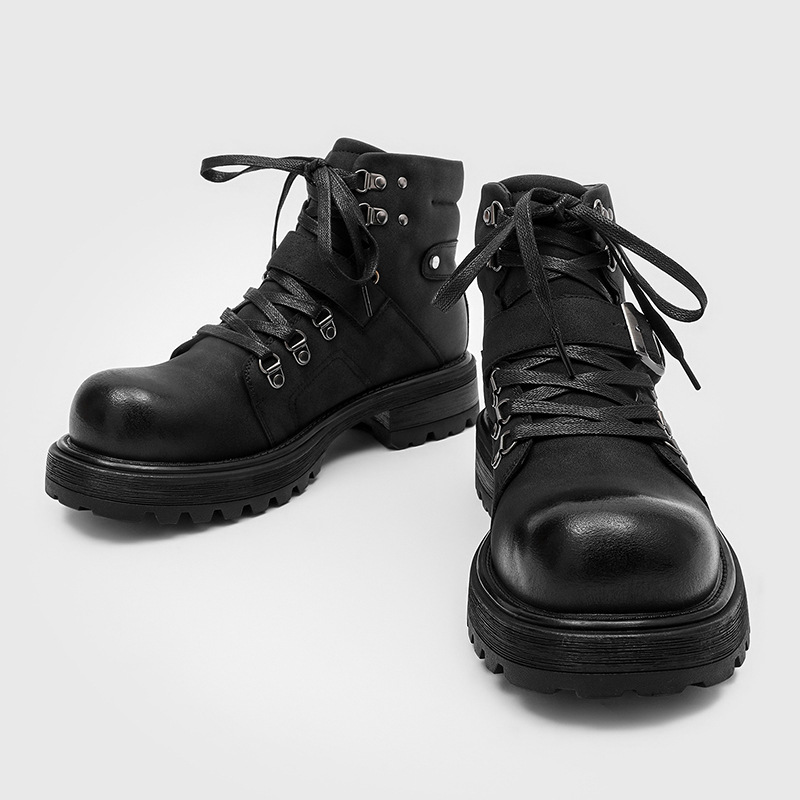 Brand Men Leather Boots Motorc - Men'S Fashion Luxury Brands ulasan dan harga