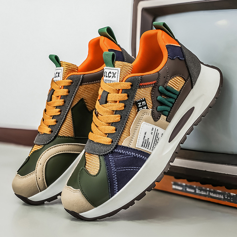 Men's Korean-Style Trendy Whit - Men'S Fashion Hiking Boots ulasan dan harga