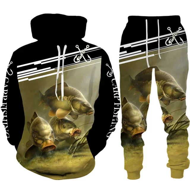 Novelty 3D Fish Printed Men Wo - Mens Fashion Camo Pants ulasan dan harga