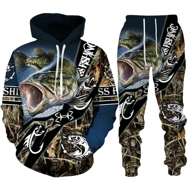 Novelty 3D Fish Printed Men Wo - Mens Fashion Camo Pants ulasan dan harga
