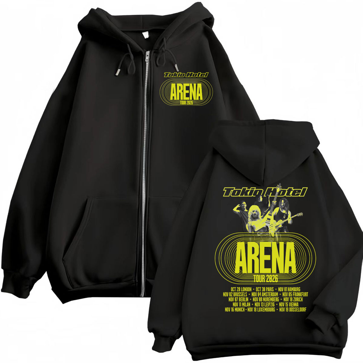 Tokio Hotel Arena Tour 2026 Zi - Mens Fashion Zip Up Hoodies ulasan dan harga