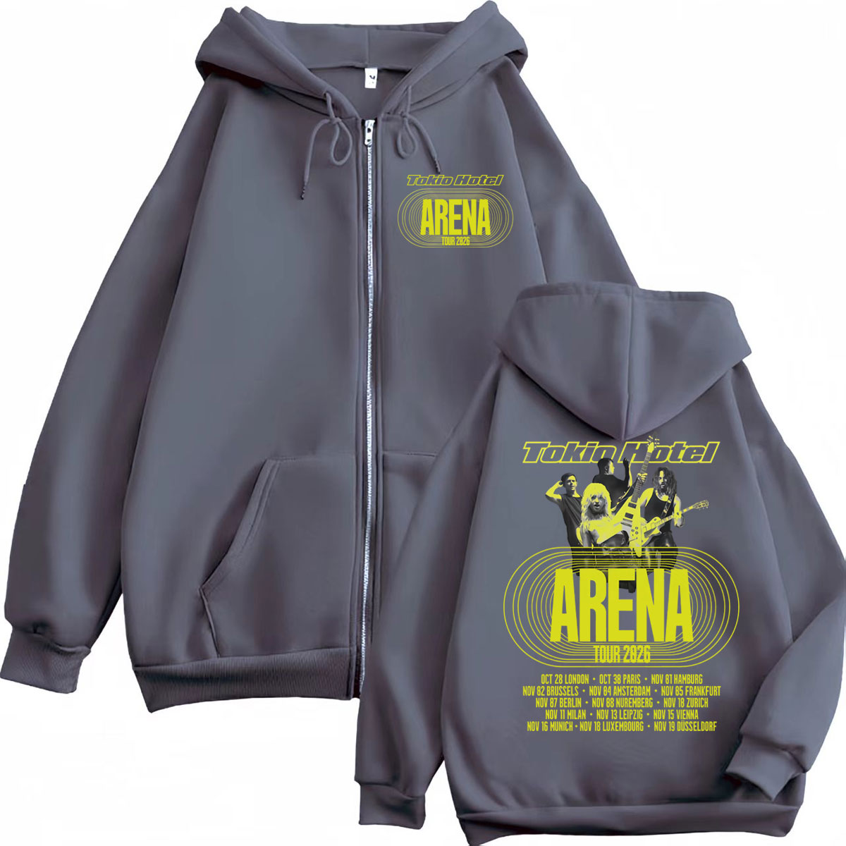 Tokio Hotel Arena Tour 2026 Zi - Mens Fashion Zip Up Hoodies ulasan dan harga