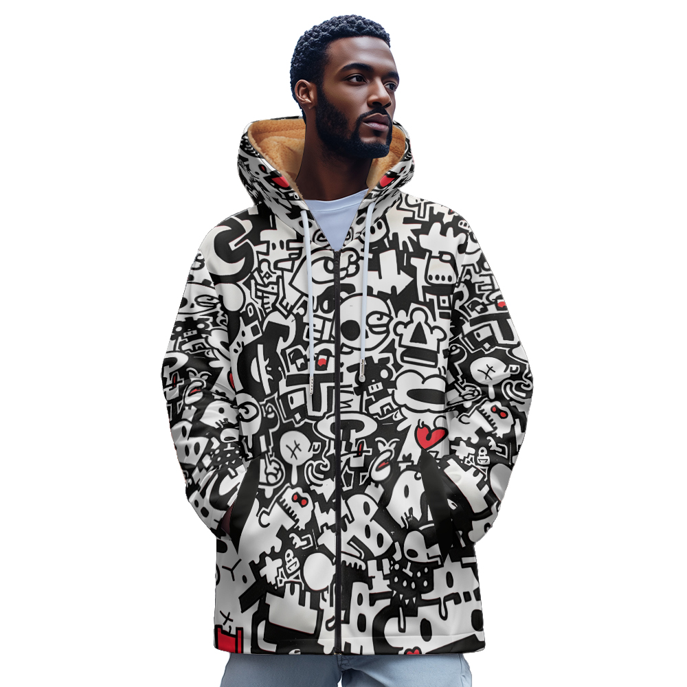 Luxury Flower 3D Printed Patte - Mens Fashion Zip Up Hoodies ulasan dan harga