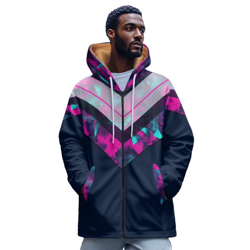Luxury Flower 3D Printed Patte - Mens Fashion Zip Up Hoodies ulasan dan harga