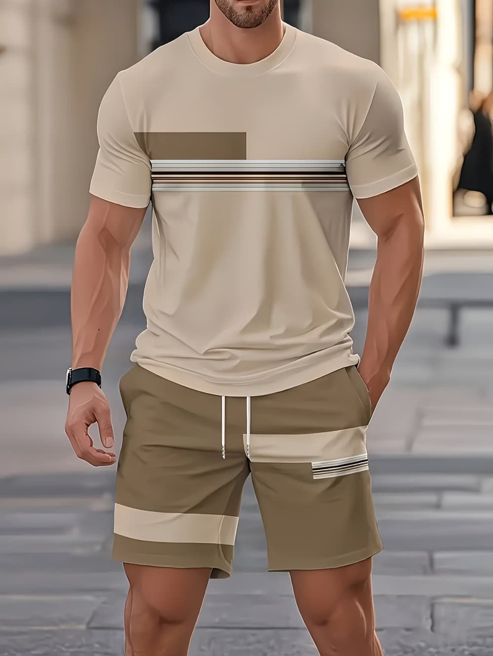 Men's Summer Sets Funny 3D Str - Quality Men'S Fashion ulasan dan harga