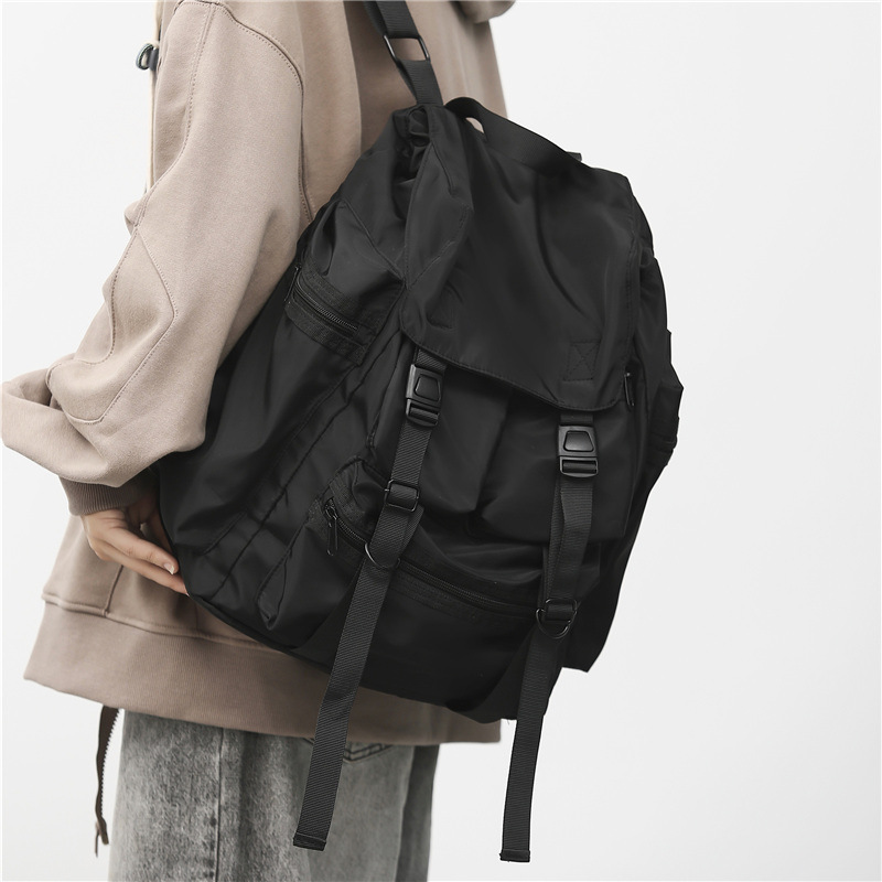 Black Nylon Waterproof Backpac - Mens Fashion Blog ulasan dan harga