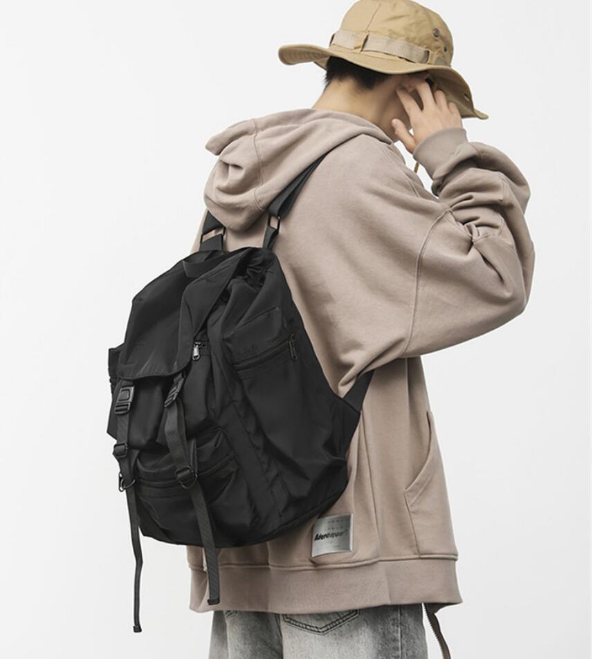 Black Nylon Waterproof Backpac - Mens Fashion Blog ulasan dan harga