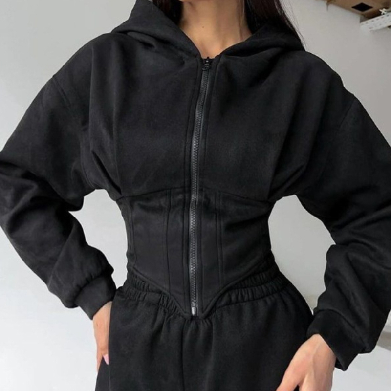 2026 Autumn New Suede Short Ho - Mens Fashion Zip Up Hoodies ulasan dan harga