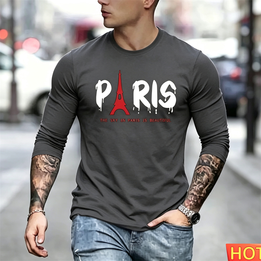 Autumn Men's Long Sleeved T-sh - Men'S Fashion Y2K ulasan dan harga
