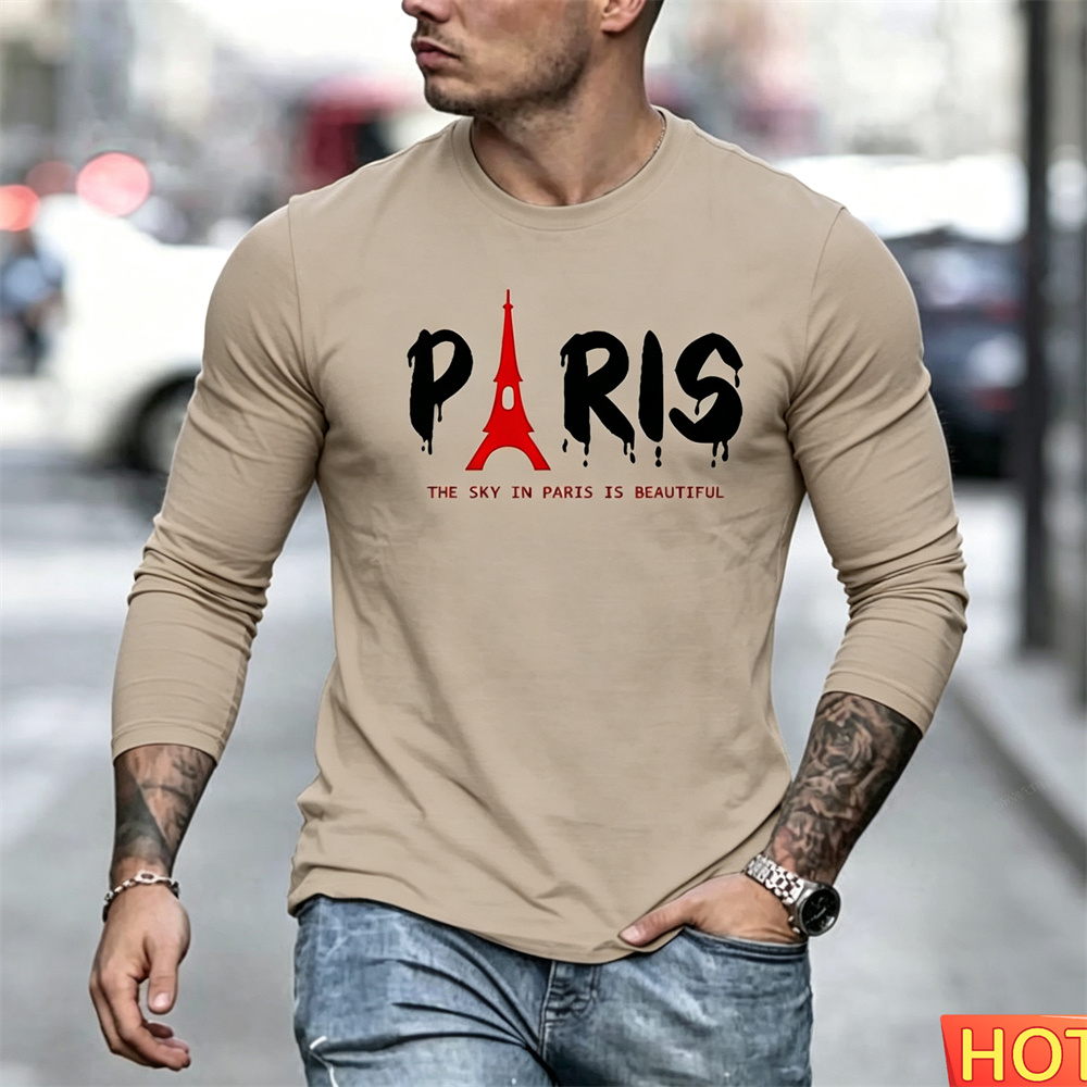 Autumn Men's Long Sleeved T-sh - Men'S Fashion Y2K ulasan dan harga