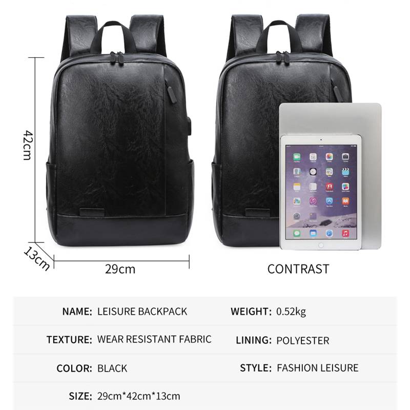 Men Fashionable Backpack PU Le - Mens Fashion Blog ulasan dan harga